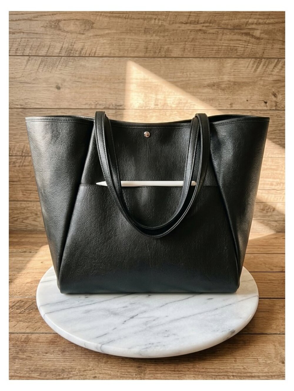 Large Vegan Leather Tote Bag Oversized Weekender Shoulder Purse